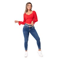 Pantalon Moda Denim Stretch Mujer Uyem